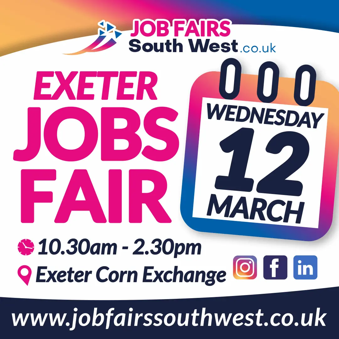 Exeter Jobs Fair at Corn Exchange 12th March 2025