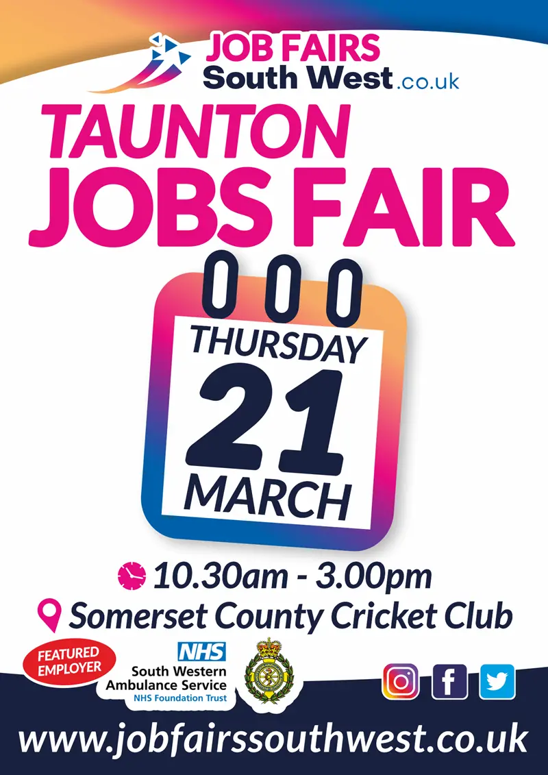 Taunton Jobs Fair Somerset Cricket Club 21st March 2024