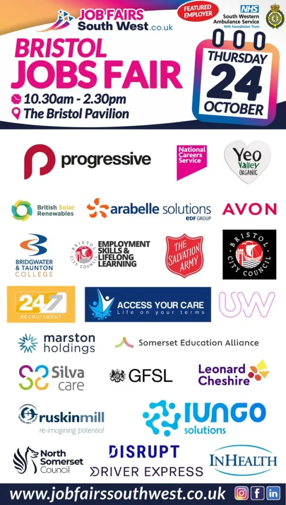 Bristol jobs fair logos Oct 2024